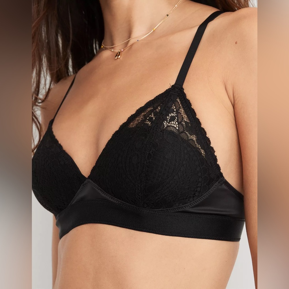 Aerie NWOT Real Power Wireless Push Up Paisley Lace Bra good condition